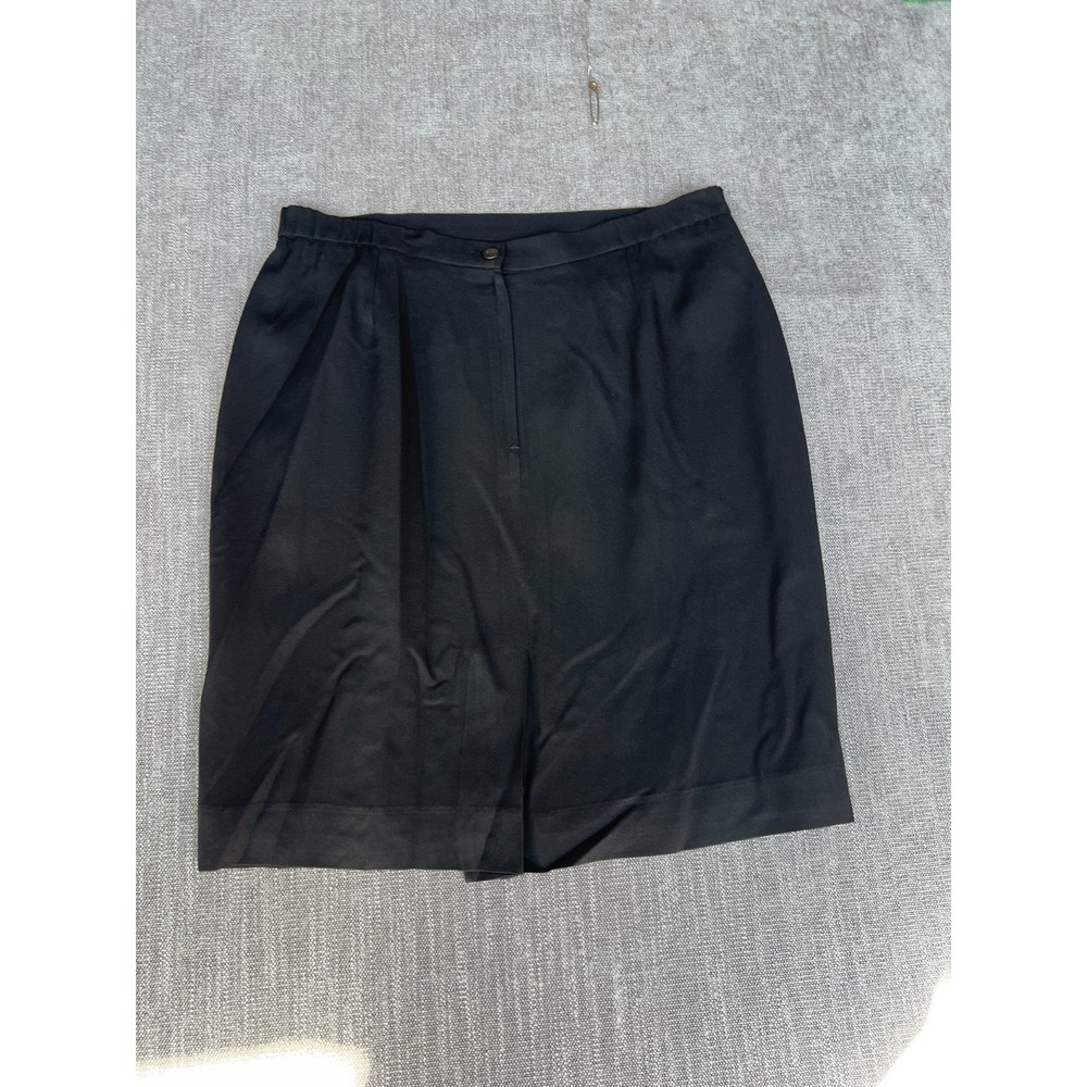 Vintage 90s Womens Pencil Skirt 34 Black High Waisted Formal Business Career